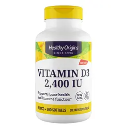 Вітамін Д3 Vitamin D3 Healthy Origins 2400 МО 360 капсул