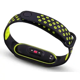 Ремінець Becover Vents Style для Xiaomi Mi Smart Band 5 / Mi Smart Band 6 Black-Green (705152) - мініатюра 2