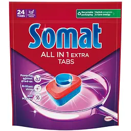 Таблетки для посудомийної машини Somat All in 1 Extra 24 шт.
