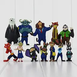 Іграшки-фігурки Зверополис Zootopia ( Зоотрополис ), 12 шт - мініатюра 1