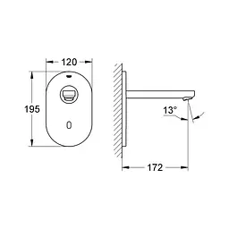 Зовнішня частина крана для раковини Grohe Euroeco Cosmopolitan E 36273000, Хром - мініатюра 2