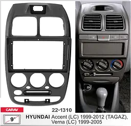 Перехідна рамка Hyundai Accent (LC) Carav 22-1310 - мініатюра 5