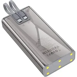 Портативна батарея Powerbank Hoco J104A Discovery Edition 22.5W with cable 20000mAh Grey - мініатюра 5
