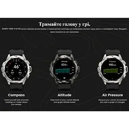 Смарт-годинник тактичний Kospet Tank T3 Ultra Special Edition Black (KTT0003USEB) - мініатюра 6