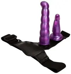 Страпон подвійний I'MCUM Amethyst Pleasure Фіолетовий (IM-KYJ241) - мініатюра 3
