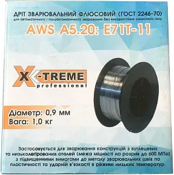 Зварювальний дріт флюсовий X-Treme Е71Т-11 0.9 мм 1 кг (64231) - мініатюра 3