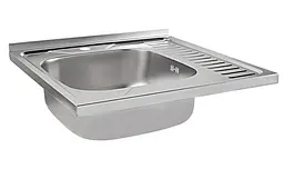 Кухонна мийка Brinex 6060-L 0.6 мм, накладна BRIN6060LSAT06 - мініатюра 3