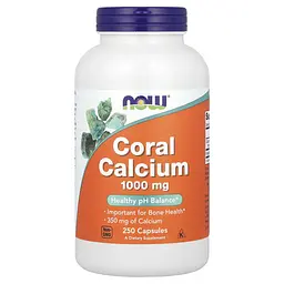 Кораловий кальцій, Coral Calcium, 1000 мг, 250 капсул Now Foods vit0002091