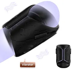 Насадка на пеніс Mechwarrior Black, 9 vibration functions Boss Series 52-00094 100567 - мініатюра 8
