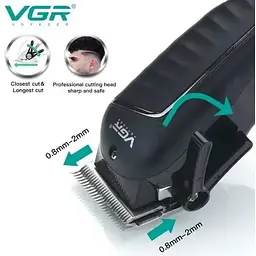 Професійна машинка для стрижки волосся VGR V-683 акумуляторна з 4 насадками 7 Вт - мініатюра 8