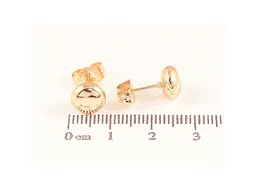 Сережки Xuping пусети M&L 18K "Кола" ø 8мм 303548 - мініатюра 2