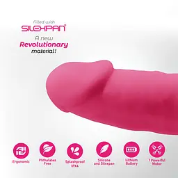Вібратор Silexd Model 2 7" Pink Motor + Lrs, 17,5 см (рожевий) - мініатюра 9