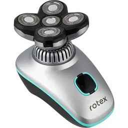Електробритва чоловіча Rotex RHC240-5D HeadPlus акумуляторна роторна бритва для голови та обличчя з 5D плавальними головками