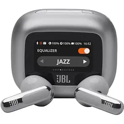 Бездротові навушники JBL Live Flex 3 (JBLLIVEFLEX3SIL) (кейс з дисплеєм) сріблясті - мініатюра 2