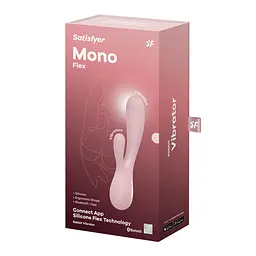 Смарт вібратор-кролик Satisfyer Mono Flex Mauve, 2 мотори, керування через інтернет - мініатюра 4
