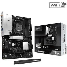 ASRock B550 Rock WiFi (AM4/B550, 4*DDR4, 2xPCIex16, HDMI, 4xSATA, 3xM.2, 2.5GLan, 7.1ch, ATX) - мініатюра 5