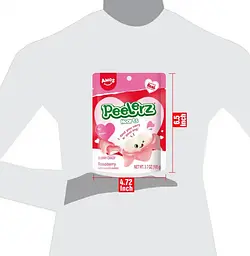Жувальні цукерки Amos Peelerz Valentine Gummy Hearts 105г - мініатюра 6
