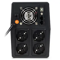 Джерело безперебійного живлення NJOY Horus Plus 1500 (PWUP-LI150H1-AZ01B) Lin.int., AVR, 4 x евро, USB, LCD, пластик - мініатюра 6