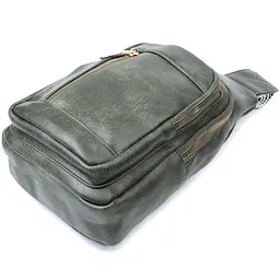 Стильна слінг сумка для жінок з екошкіри Vintage 22745 зелена - мініатюра 10