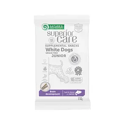 Беззернові ласощі для білих молодих собак Nature's Protection SC White Dogs Brain Development, 110 г