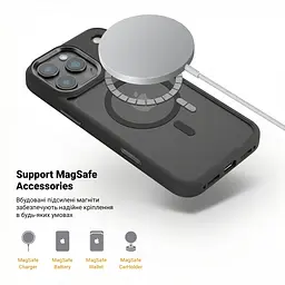 Чехол Apple iPhone 17 Pro Max, Unit MagSafe, черный, прозрачный, магсейф, ударопрочный, магнитный, панель-накладка с поддержкой MagSafe, с поддержкой беспроводной зарядки, TPU+PC, защита всего корпуса, ударопрочный, ArmorStandart (ARM86297) - мініатюра 4