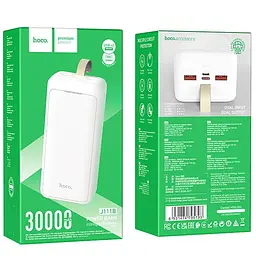 Портативна батарея Powerbank Hoco J111B 30000mAh White - мініатюра 3