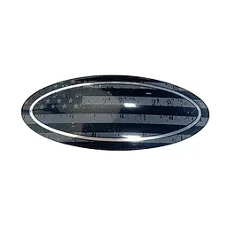 Емблема Ford чорна (прапор) 125×50 мм пластик (на скотчі)