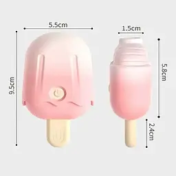 Вакуумний кліторальний вібростимулятор Ice Lolly у формі морозива Невеликий компактний розмір — вуманайзер на 10 режимів - мініатюра 4