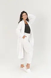 Халат-кімоно unisex Lotus Home - Bold Microcotton white махровий L - мініатюра 4