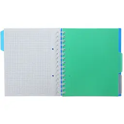 Зошит на пружині Buromax Classic В5 (170x205) 120 аркушів 3 розділювачі синій (BM.24355911-02) - мініатюра 3