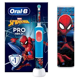 Детская электрическая зубная щетка Oral-B Pro Kids Человек-Паук с футляром