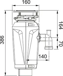 Подрібнювач харчових відходів Slim 75, 2600об/хв, 0.75к.с. Franke kuh0015636 - мініатюра 5
