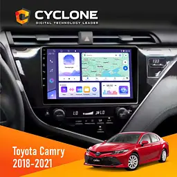 Штатна магнітола Toyota Camry 2018-2021 Cyclone C10-011 4x64, DSP Cyclone (НФ-00009042)