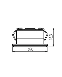 Точковий світильник Kanlux 23523 IMBER LED 1x1W 3000K 30Lm IP65 чорний - мініатюра 2