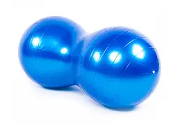 М'яч для фітнесу EasyFit Peanut 45х90 см синій (фітбол горіх-арахіс) (EF-3022-BL) - мініатюра 2