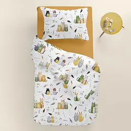 Дитяча постільна білизна Cosas FOREST CATS CS1 110х140см (ForestCats_16Mustard_140) - мініатюра 2