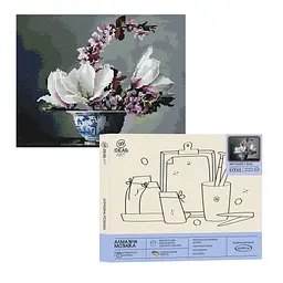 Набір з алмазною мозаїкою "Магнолія у вазі", 40*50 см, IDEA2-CK1409