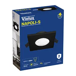 Світильник точковий Violux NAPOLI-S GU10 IP44 чорний ( 131107 ) - мініатюра 2