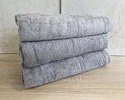 Набір бамбукових махрових турецьких рушників Cestepe 3 штуки 70х140 Bamboo Sarev Grey - мініатюра 3