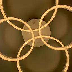 Стельова LED люстра в білому корпусі на 4 кільця Line.F A 8008/2+2 WH - мініатюра 6