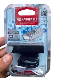 Вело фара Raypal RPL-2255 велосипедний акумуляторний водонепроникний ліхтар USB 300 Lumens 800 mAh - мініатюра 5
