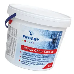 Шоковий хлор Froggy 4 кг у гранулах для швидкої дезінфекції води в басейні - мініатюра 3