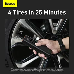Автомобільний насос Baseus Super Mini Inflator Pump (CRCQ000001) Black - мініатюра 5