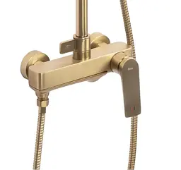 Душова система Rea Avalon brushed gold з виливом REA-P2400, Золотий - мініатюра 2