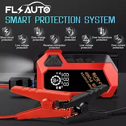 Пускозарядний пристрій Jump StaRter для автомобіля 2000мАч з компресором (Червоний) - мініатюра 2