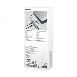 Мультиадаптер хаб Baseus Flite 6-Port Type-C to HDMI4K 3xUsb 3.0 RJ45 (B00052807813-00) - мініатюра 8