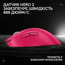 Мышь компьютерная Logitech Pro X Superlight 2 Dex Pink (910-007371,910-007375) - миниатюра 6