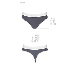 Спортивні трусики-стрінги Passion PS007 PANTIES XL, dark grey - мініатюра 5