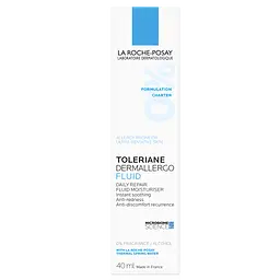 Флюїд для обличчя та шкіри навколо очей La Roche-Posay Toleriane Dermallergo Заспокійливий та зволожуючий догляд, для гіперчутливої та схильної до алергії нормальної та комбінованої шкіри 40 мл (MB353900) - мініатюра 4