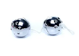Вагінальні кульки Duo-Balls Silver, 21 см, сріблястий - мініатюра 3